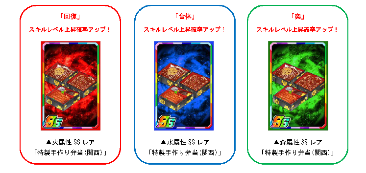 限定強化素材「特製手作り弁当(関西)」でカードを育てよう！ 