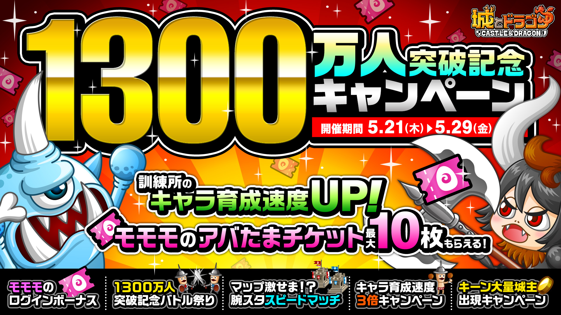 「1300万人突破記念キャンペーン」開催！