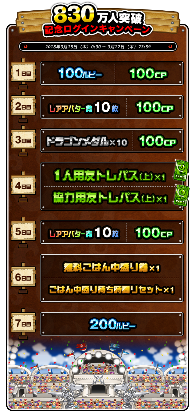 最大300ルビーやレアアバター券枚をプレゼント 0万人突破記念ログインキャンペーン 開催 城とドラゴン 城ドラ 公式サイト アソビズム 最大300ルビーやレアアバター券枚をプレゼント 0万人突破記念ログインキャンペーン 開催 城とドラゴン 城ドラ 公式サイト アソビズム